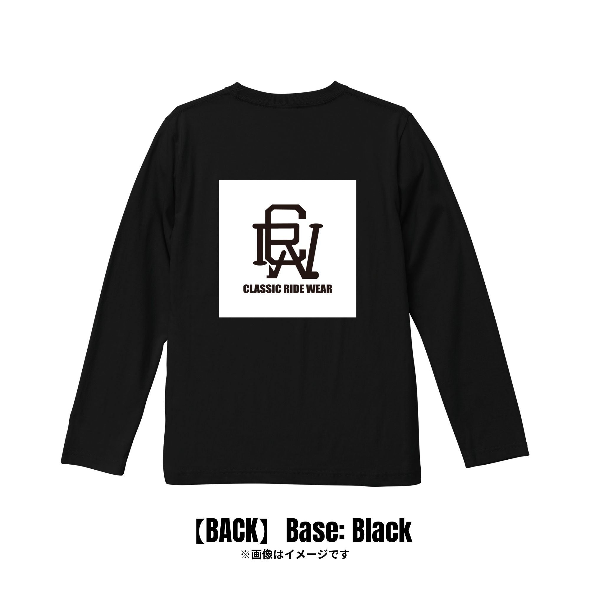 CRW BACK スクエアロゴ｜ロンT