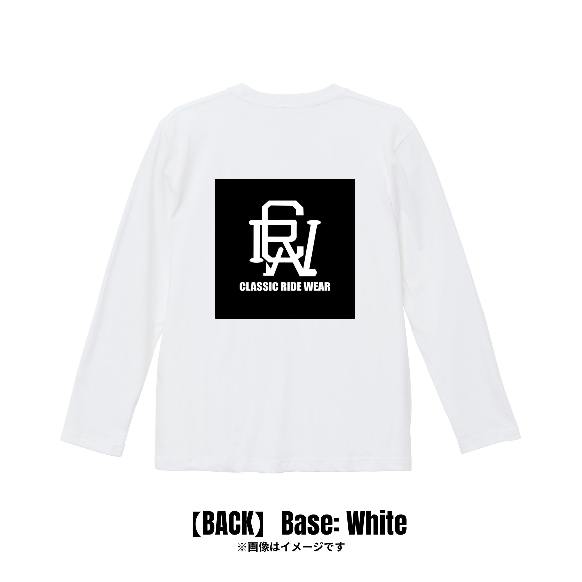 CRW BACK スクエアロゴ｜ロンT