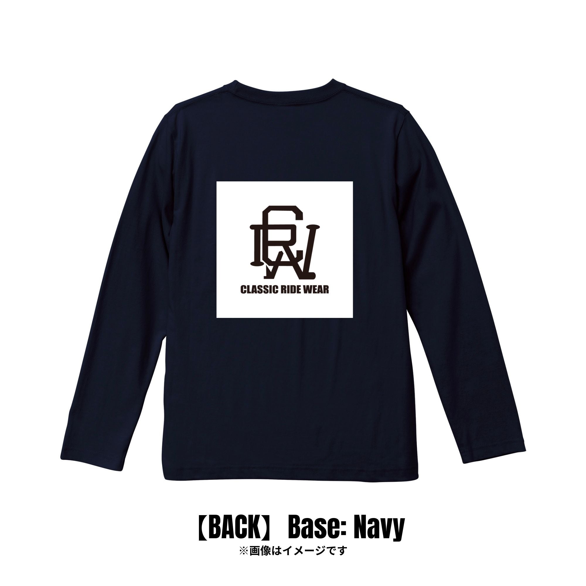 CRW BACK スクエアロゴ｜ロンT
