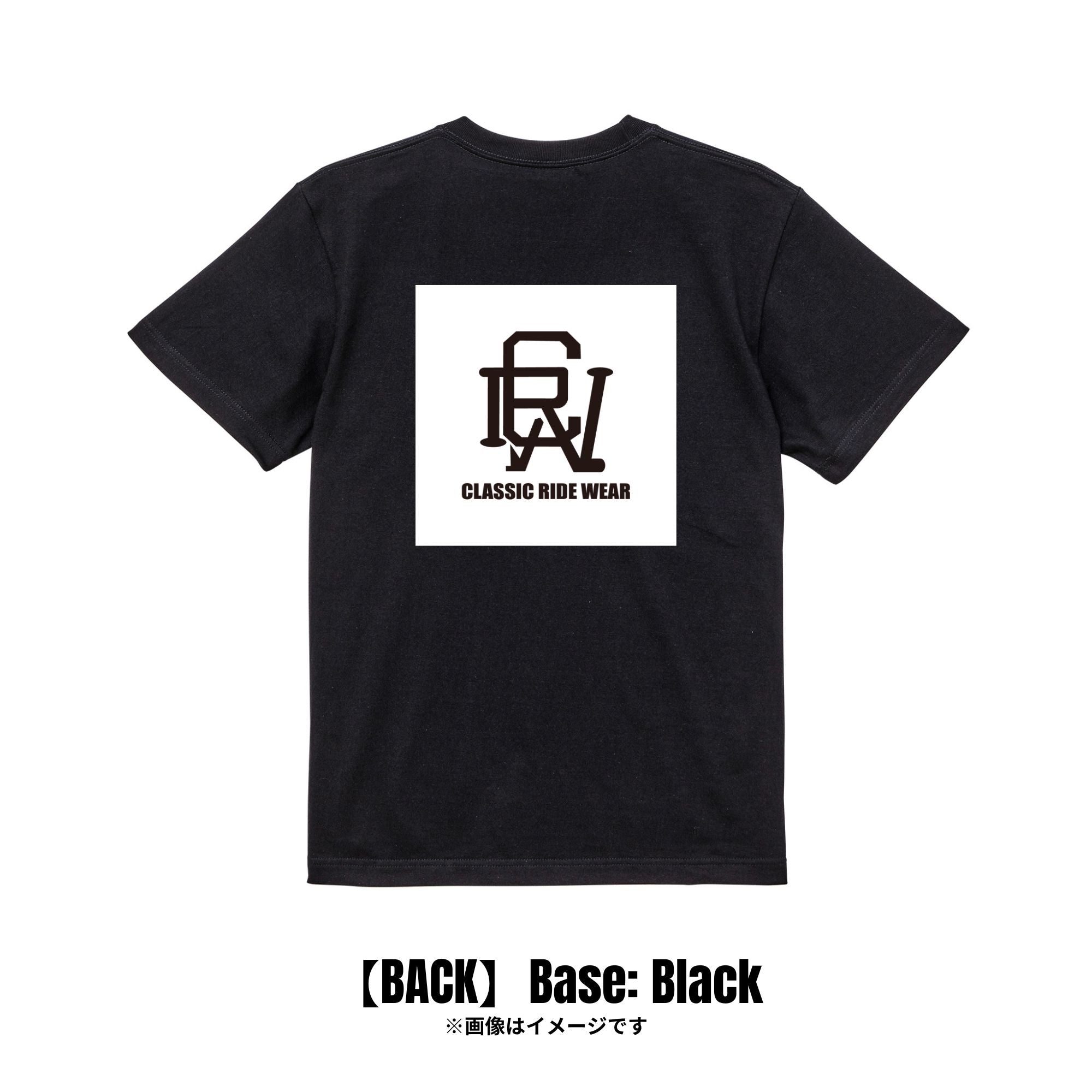 CRW BACK スクエアロゴ｜Tシャツ