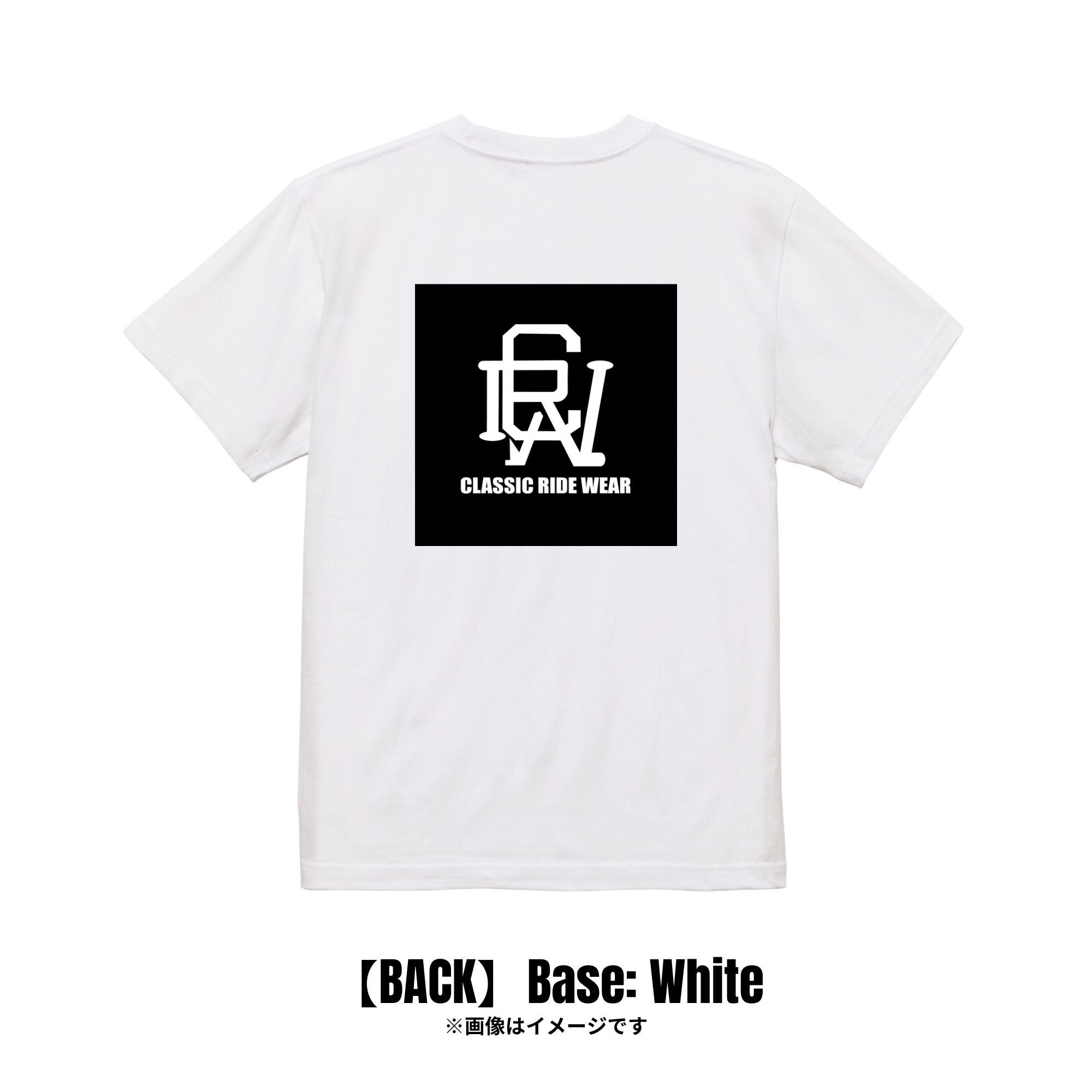 CRW BACK スクエアロゴ｜Tシャツ