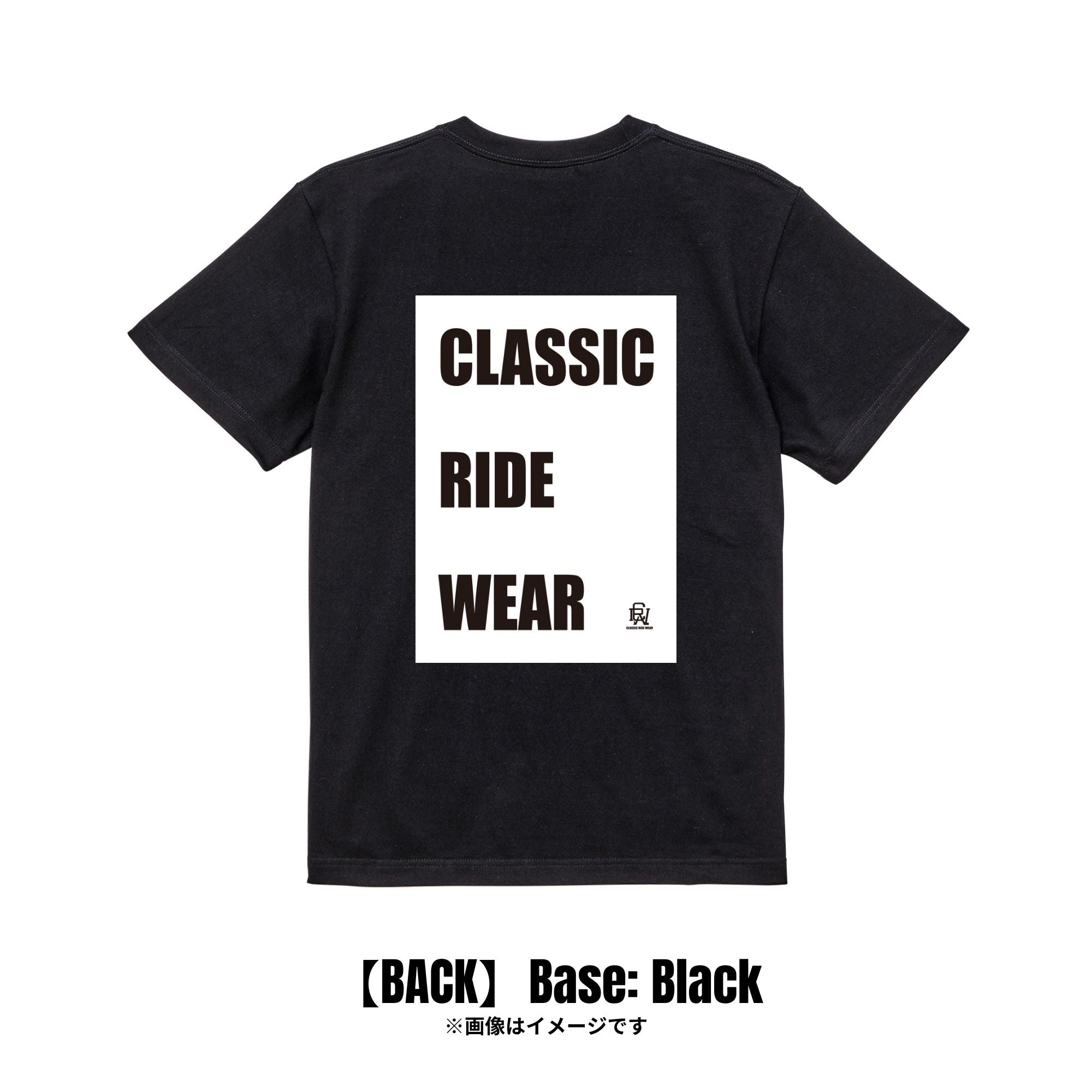 CRW BACK BOXタイポグラフィ｜Tシャツ