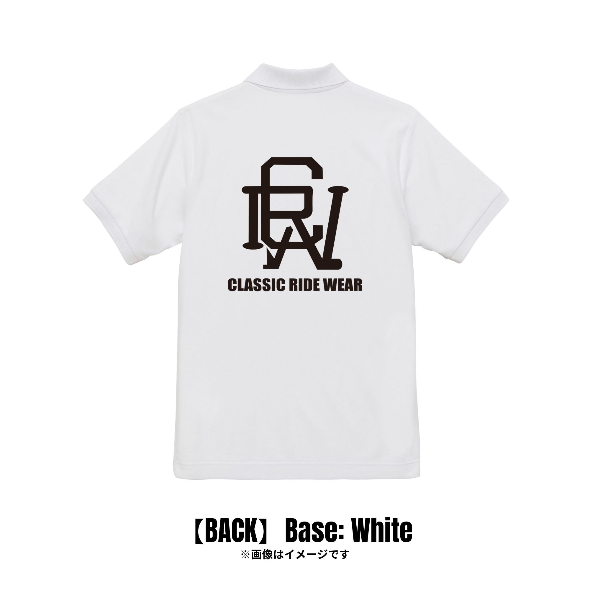 CRW BACK ロゴ｜ポロシャツ