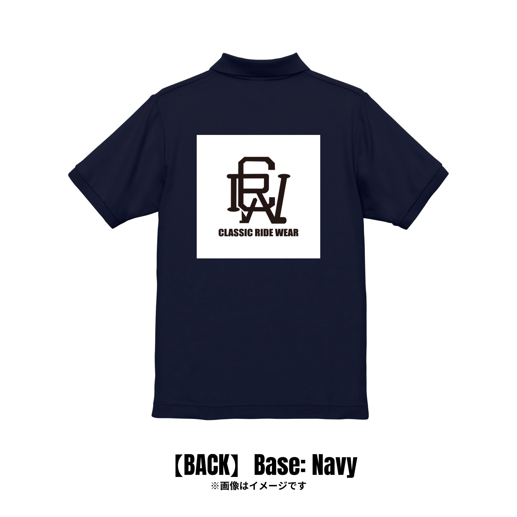 CRW BACK ロゴ｜ポロシャツ