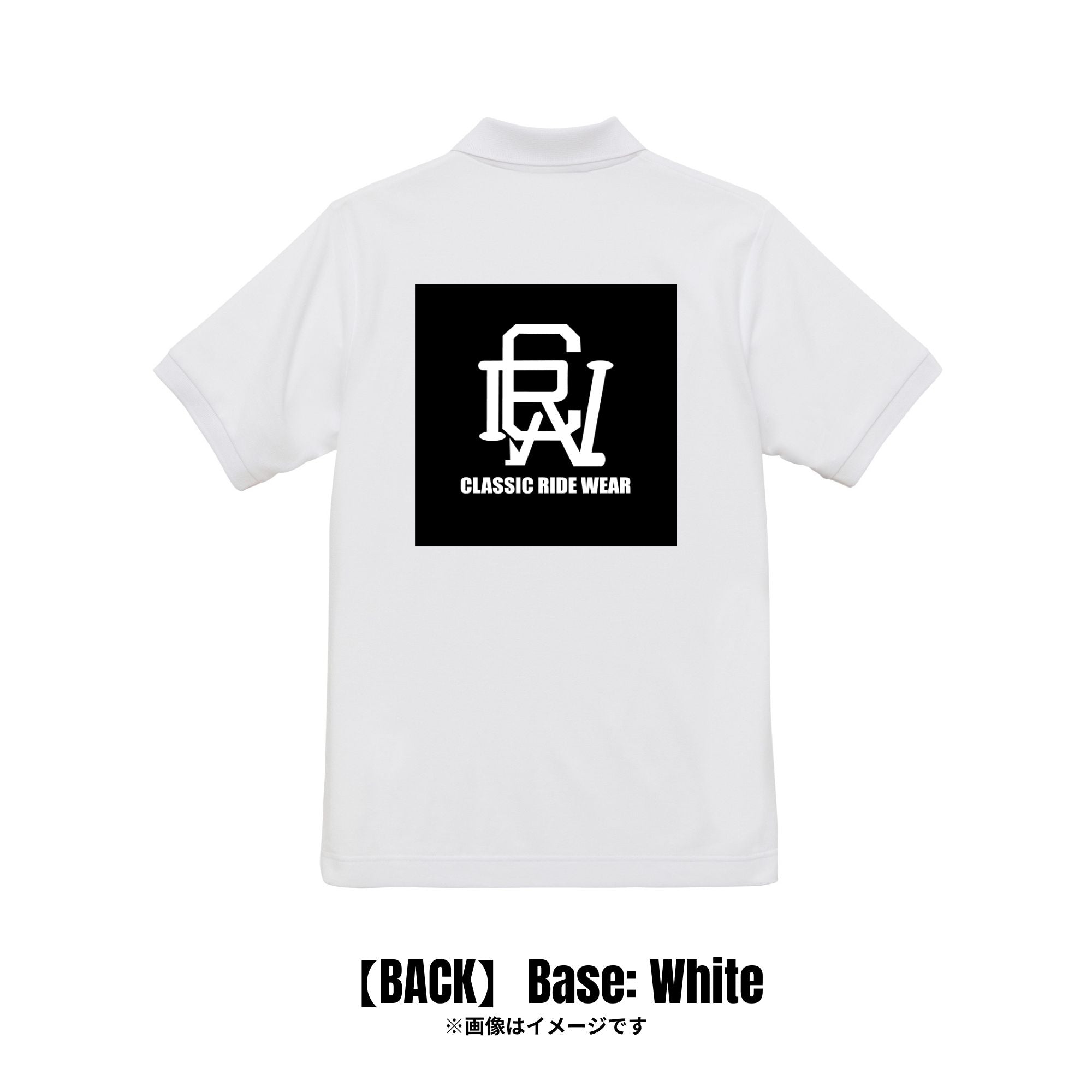 CRW BACK ロゴ｜ポロシャツ