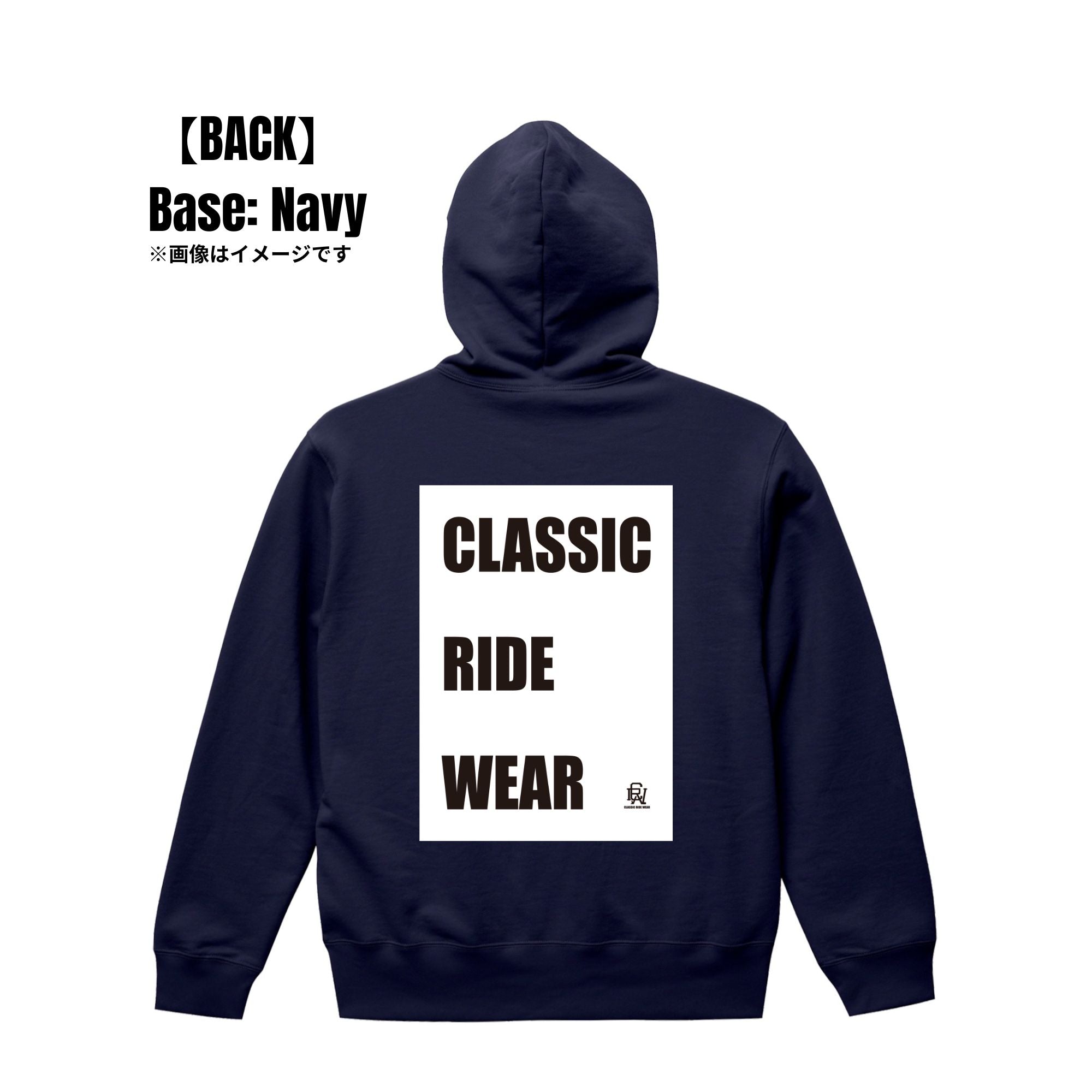 CRW BACK BOXタイポグラフィ｜パーカー