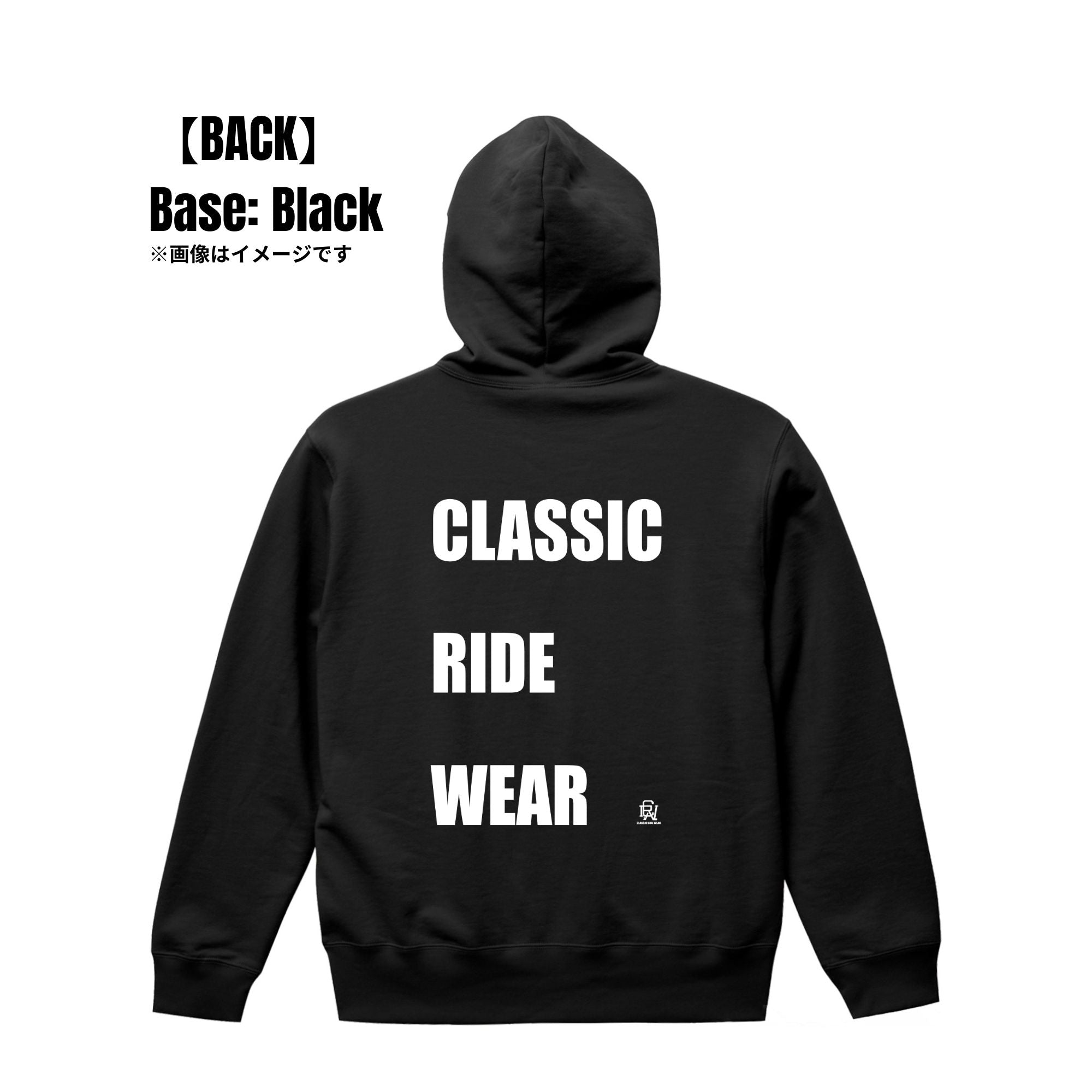 CRW BACK タイポグラフィ｜パーカー