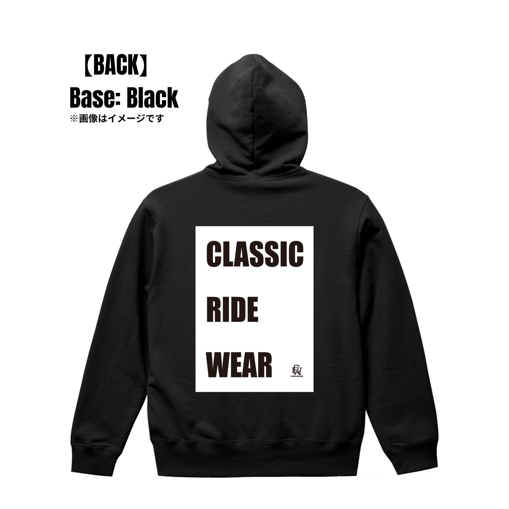 CRW BACK BOXタイポグラフィ｜パーカー